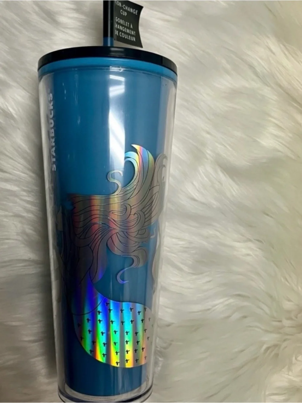 Starbucks Blue Holographic Siren Tumbler